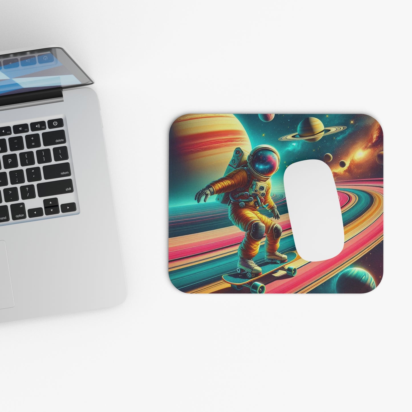Astronaut Skateboarding Mouse Pad - Cosmic Desk Accessory, Gaming Mousepad, Space Lover Gift, Office Decor, Unique Home & Office