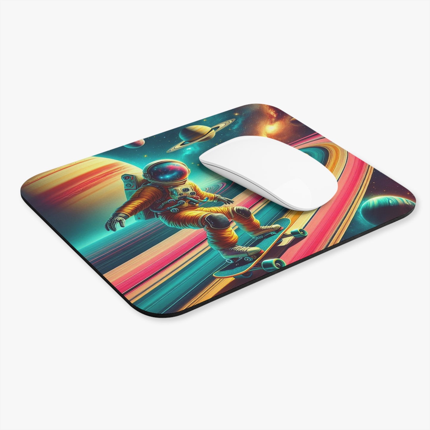 Astronaut Skateboarding Mouse Pad - Cosmic Desk Accessory, Gaming Mousepad, Space Lover Gift, Office Decor, Unique Home & Office
