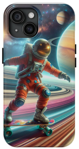 Cosmic Adventure Phone Case - Astronaut Design, Tough Phone Protection, Space Lover Gift, Unique Phone Accessory, Galaxy Themed Case